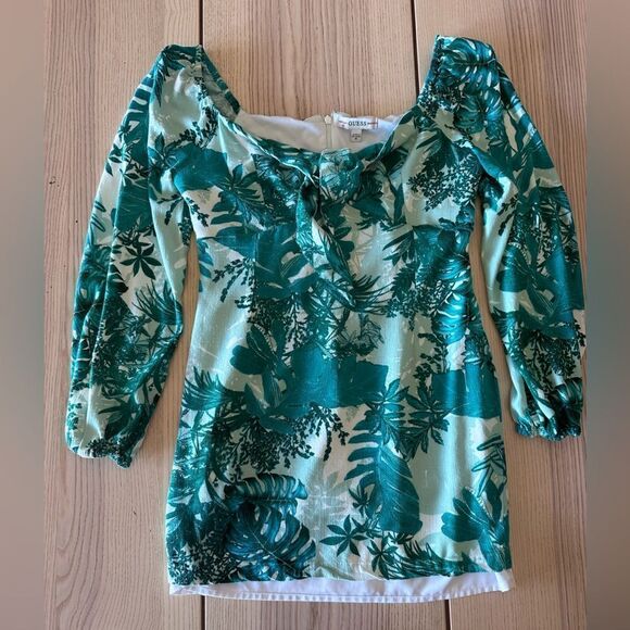 Guess Junglescape long sleeve mini dress - M - Picture 2 of 9